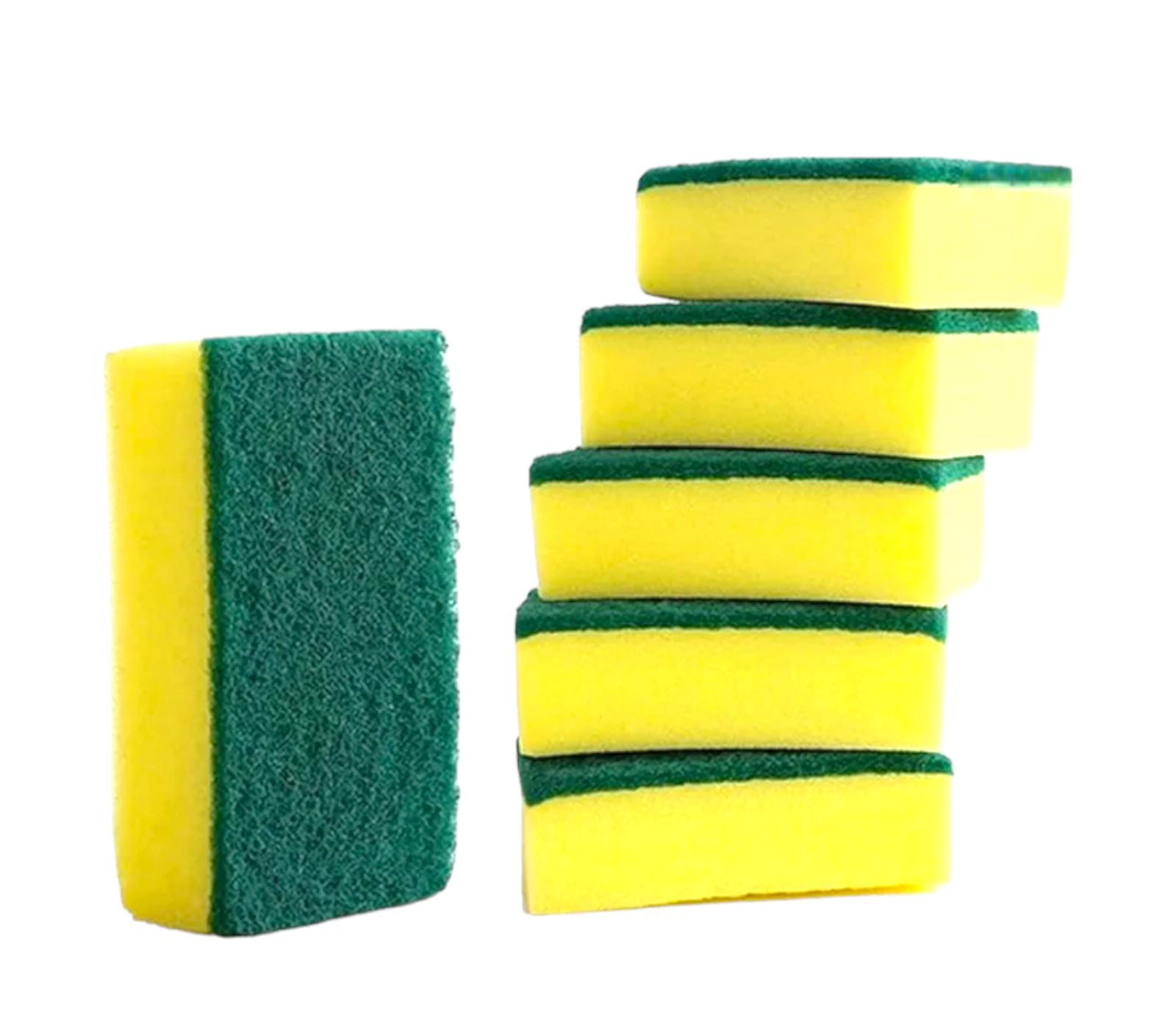 Magic Providers Sponge Scrub Brite Pad for Utensils Cleaning in Kitchen Long Lasting Stain Removal Scrubber for Dish wash Liquid Pack of Ten 